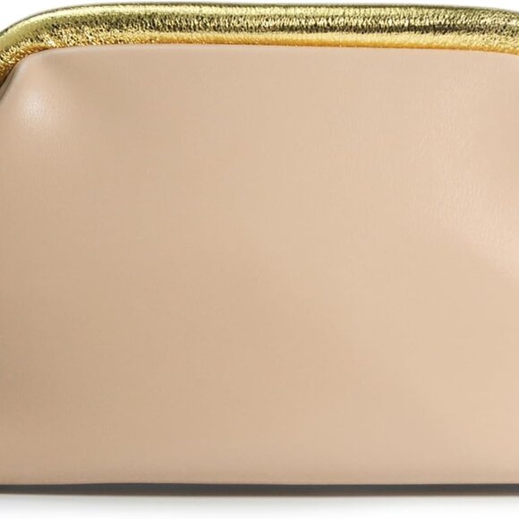 Women's Faux Leather Clutch Purse with Chain Strap Night Out Wedding Party - Picture 1 of 7
